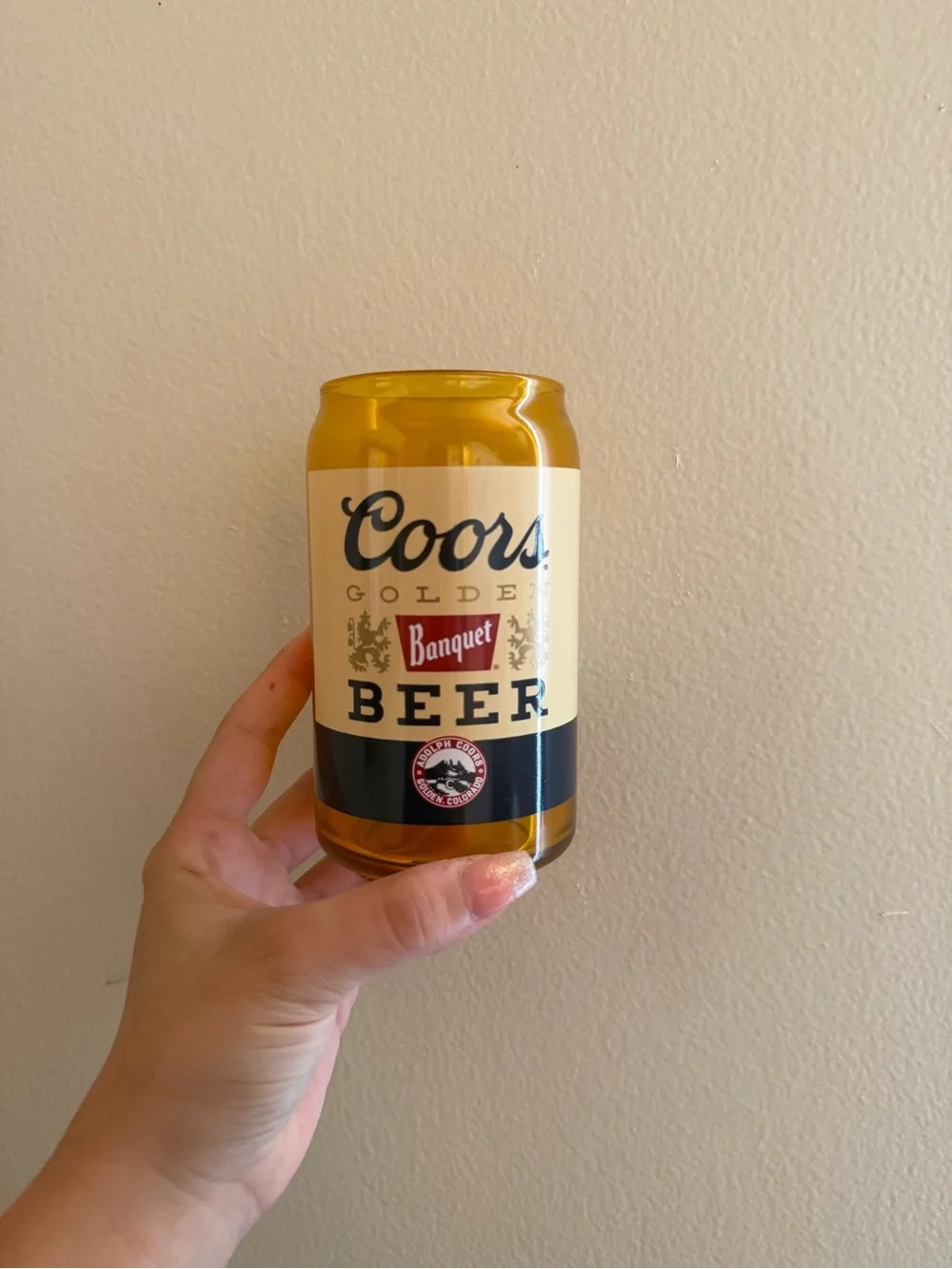Coors Banquet Beer Can Glass - Limited Edition
